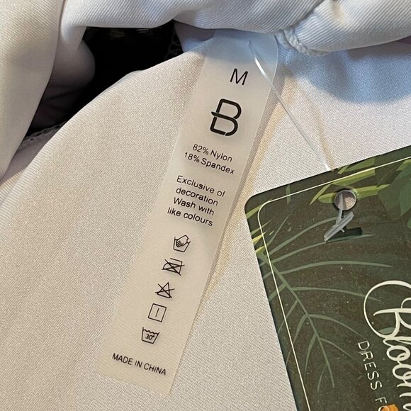 Blooming Jelly Womens One Shoulder Mesh One Piece Swimsuit M Black White Slimmin - Picture 6 of 6